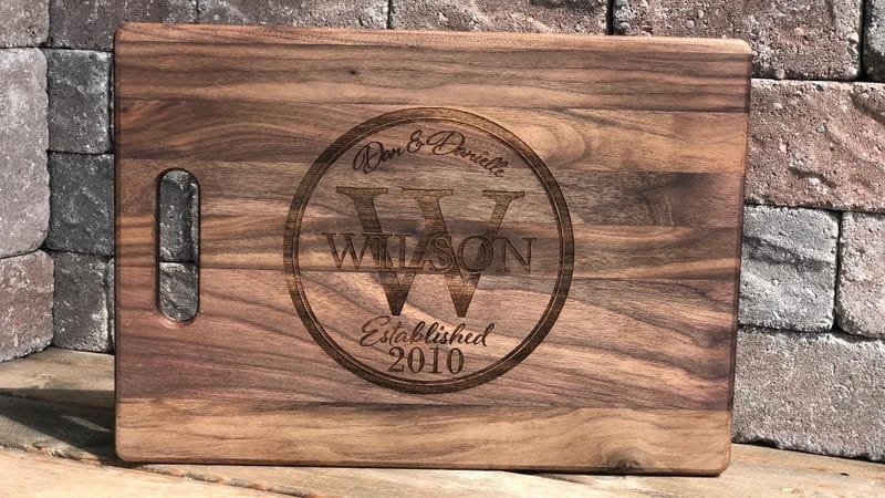 Monogram, Custom Engraved, Laser Engraved, Personalized Board -(Board Not  Included) - Adirondack Kitchen